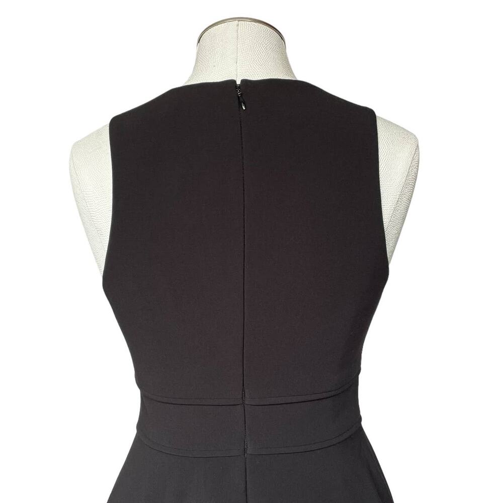 Likely Women's Bunker Dress 2 Black V-Neck Fit & Flare Sleeveless Mini Skater - Picture 5 of 12